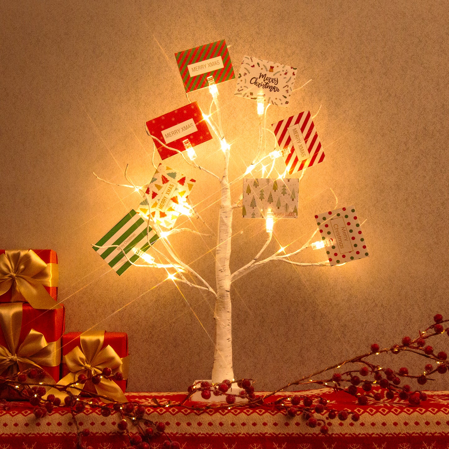 EAMBRITE Weihnachtsbaum mit Gutscheinen, Geldbaum - Geschenkhaltem