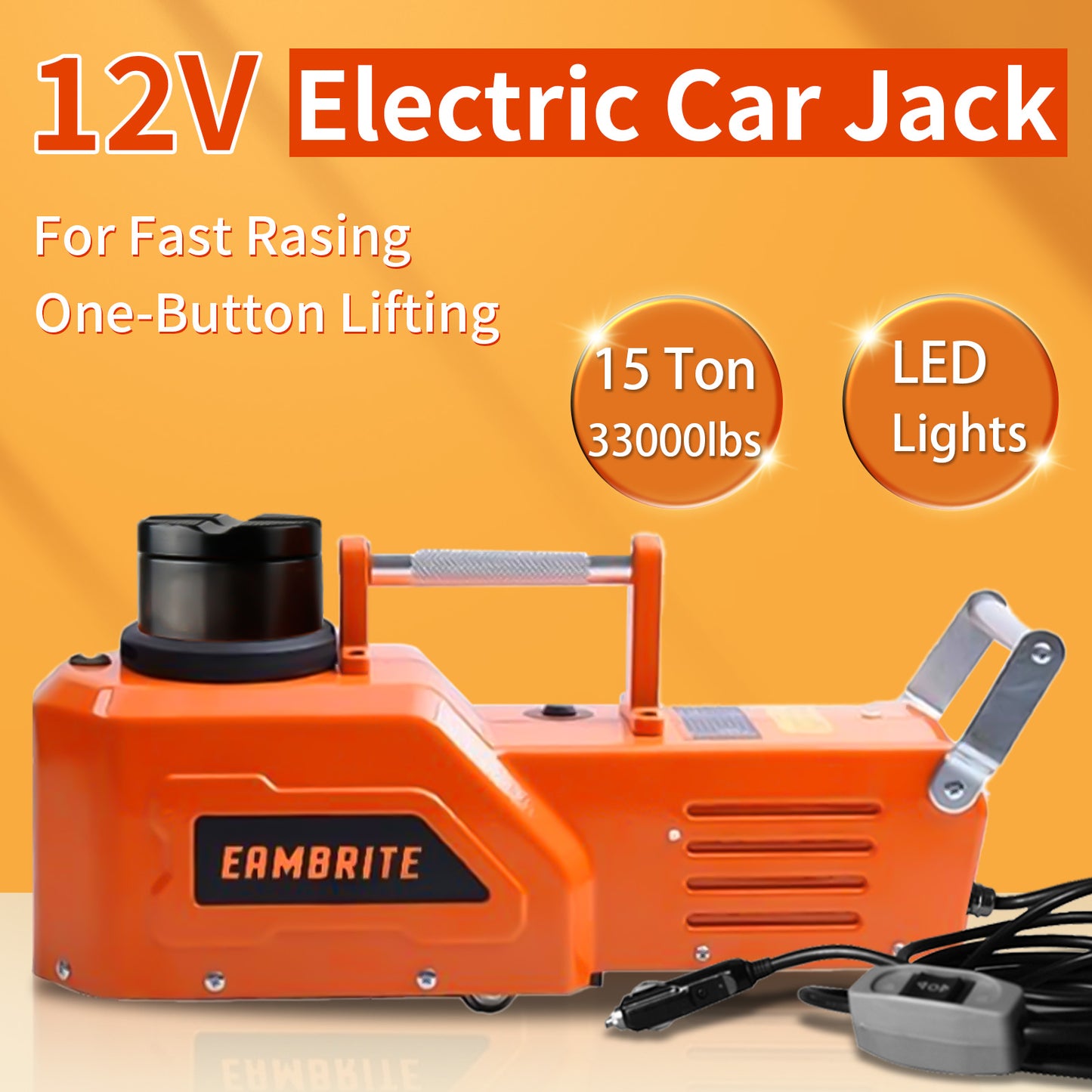 EAMBRITE 12V DC silný výkon 15 tun
