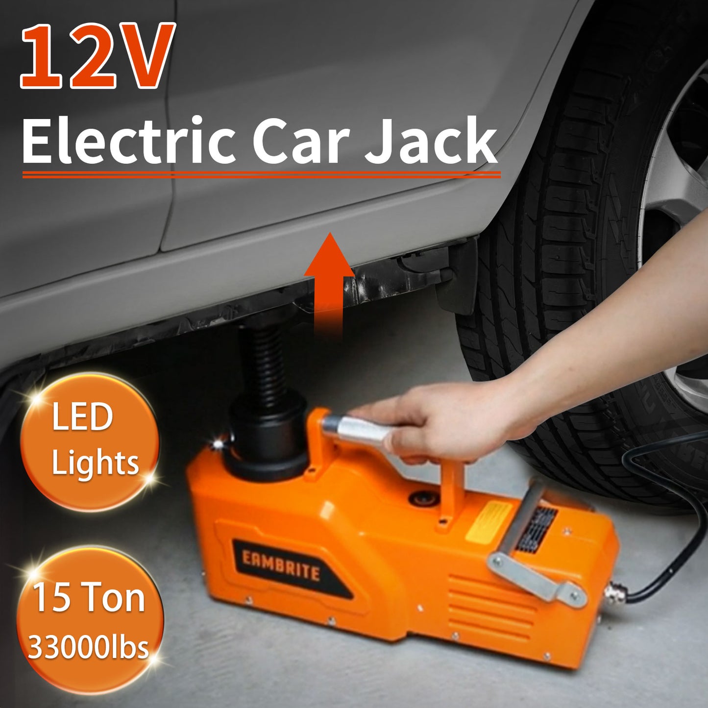 EAMBRITE 12V DC silný výkon 15 tun