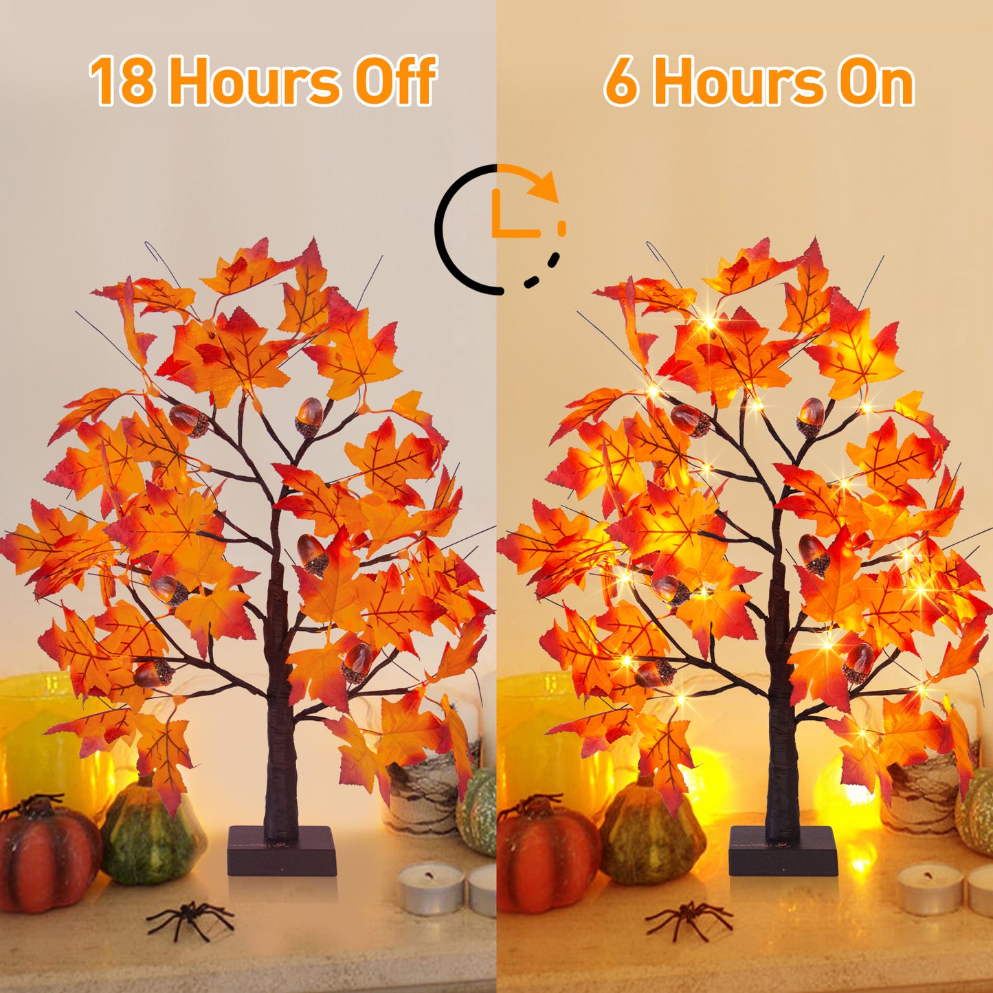 EAMBRITE Lighted Maple Tree Fall Decor