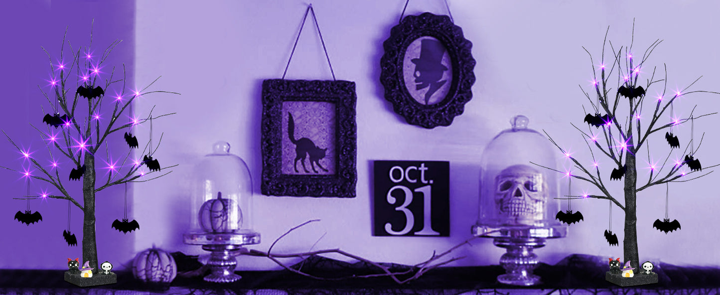 EAMBRITE Halloween Tree, Black Indoor Tabletop Tree