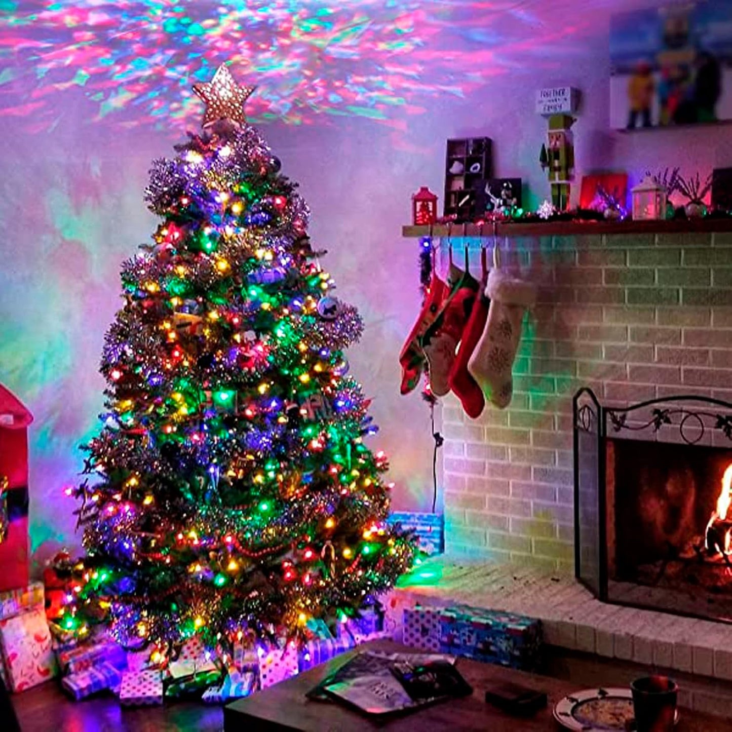 EAMBRITE vánoční světla pro venkov, 25 m 200 LED vánoční světla s veselou hudbou