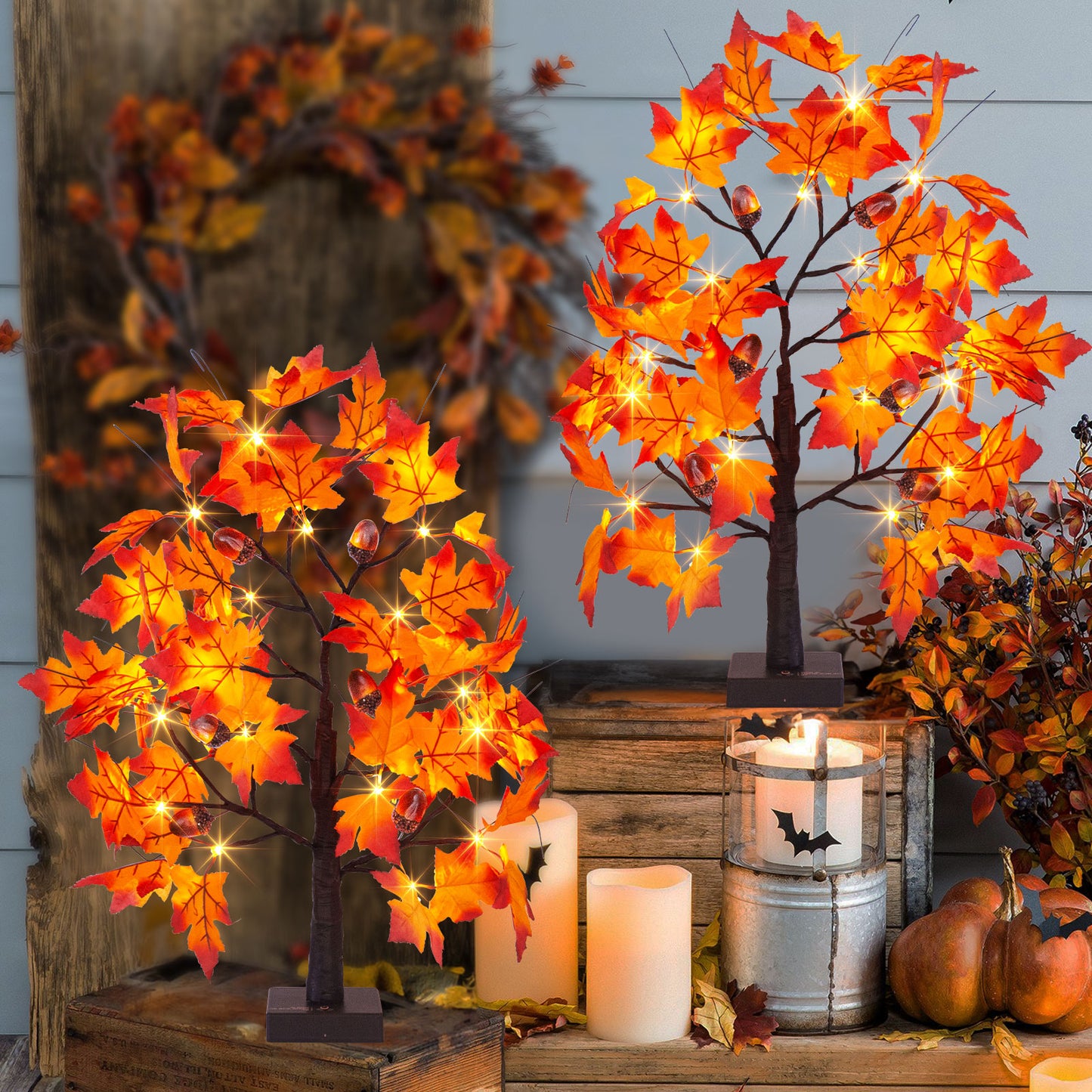 EAMBRITE Lighted Maple Tree Fall Decor