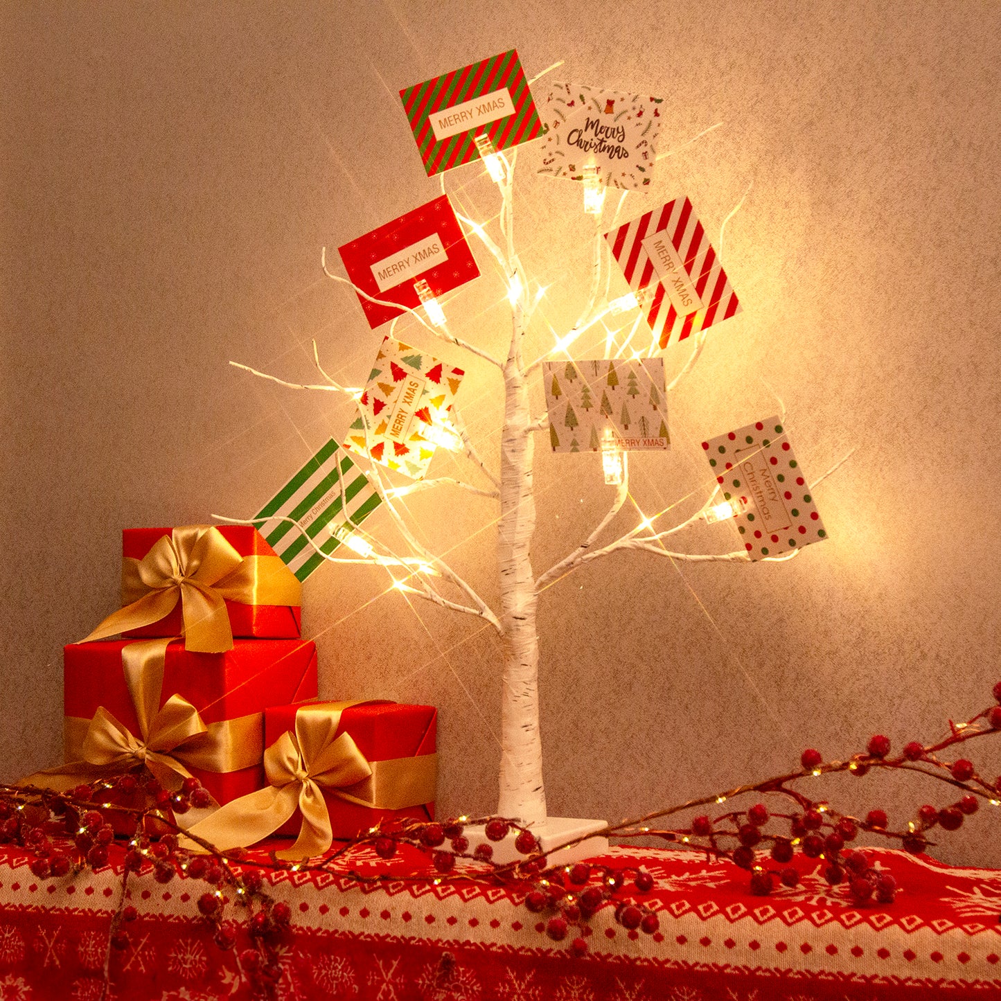 EAMBRITE Weihnachtsbaum mit Gutscheinen, Geldbaum - Geschenkhaltem
