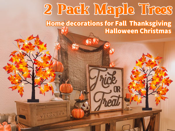 EAMBRITE Lighted Maple Tree Fall Decor