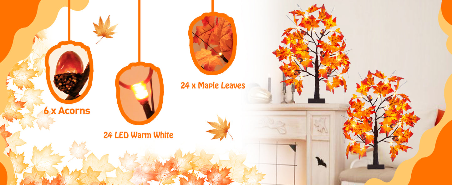 EAMBRITE Lighted Maple Tree Fall Decor