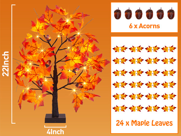 EAMBRITE Lighted Maple Tree Fall Decor