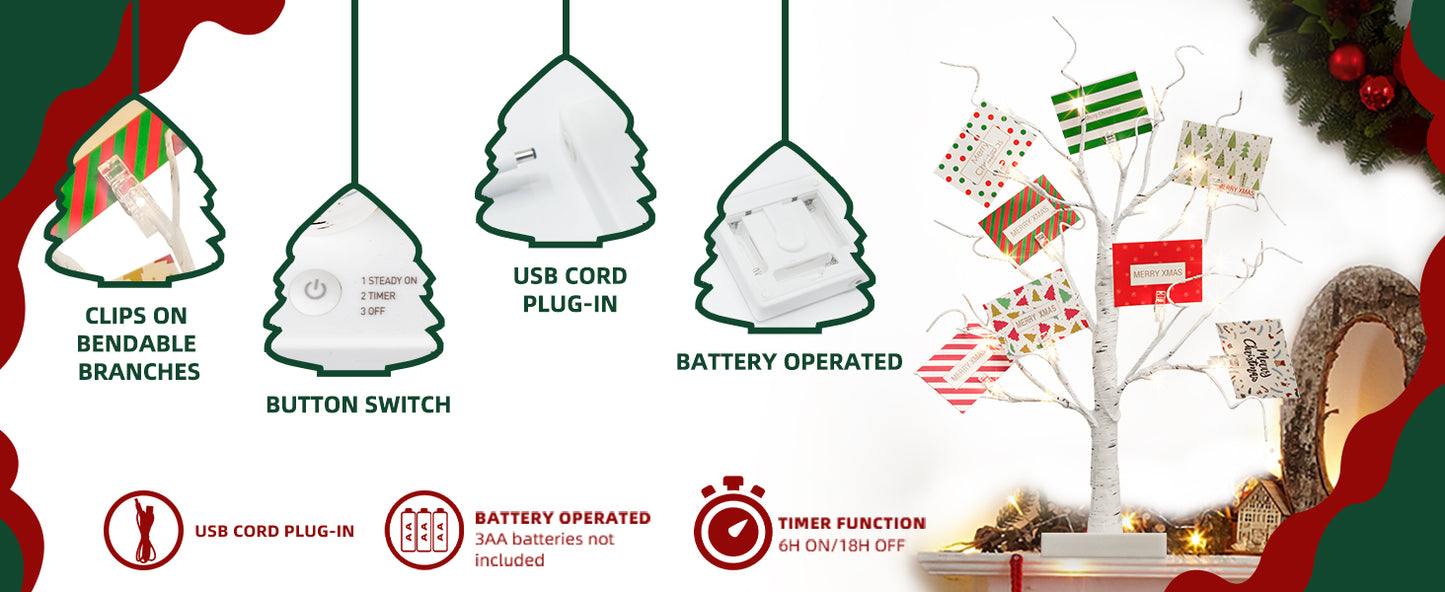 EAMBRITE Weihnachtsbaum mit Gutscheinen, Geldbaum - Geschenkhaltem