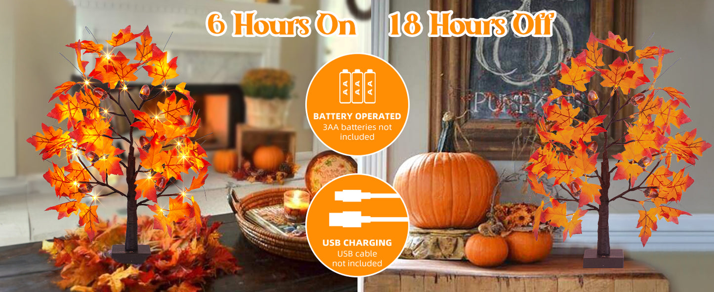 EAMBRITE Lighted Maple Tree Fall Decor