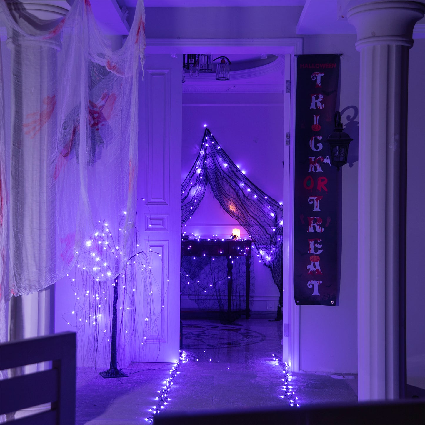 EAMBRITE 万圣节装饰 200 个 LED 万圣节灯串,带恐怖音乐