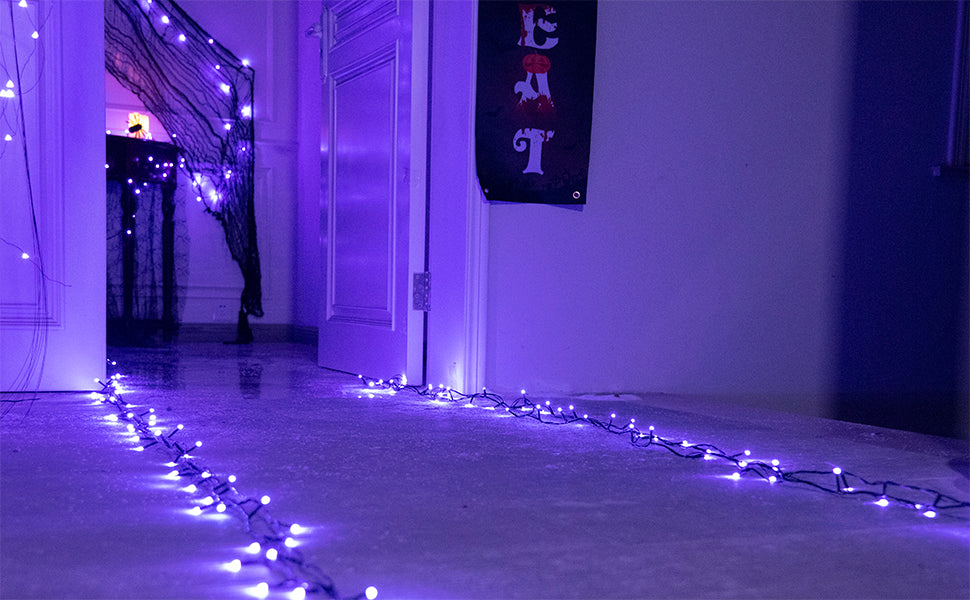EAMBRITE 万圣节装饰 200 个 LED 万圣节灯串,带恐怖音乐