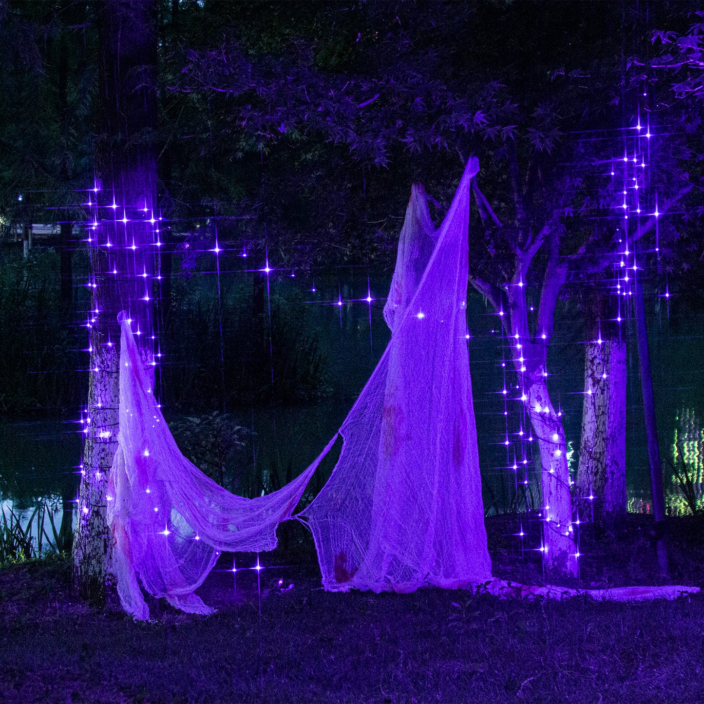 EAMBRITE 万圣节装饰 200 个 LED 万圣节灯串,带恐怖音乐