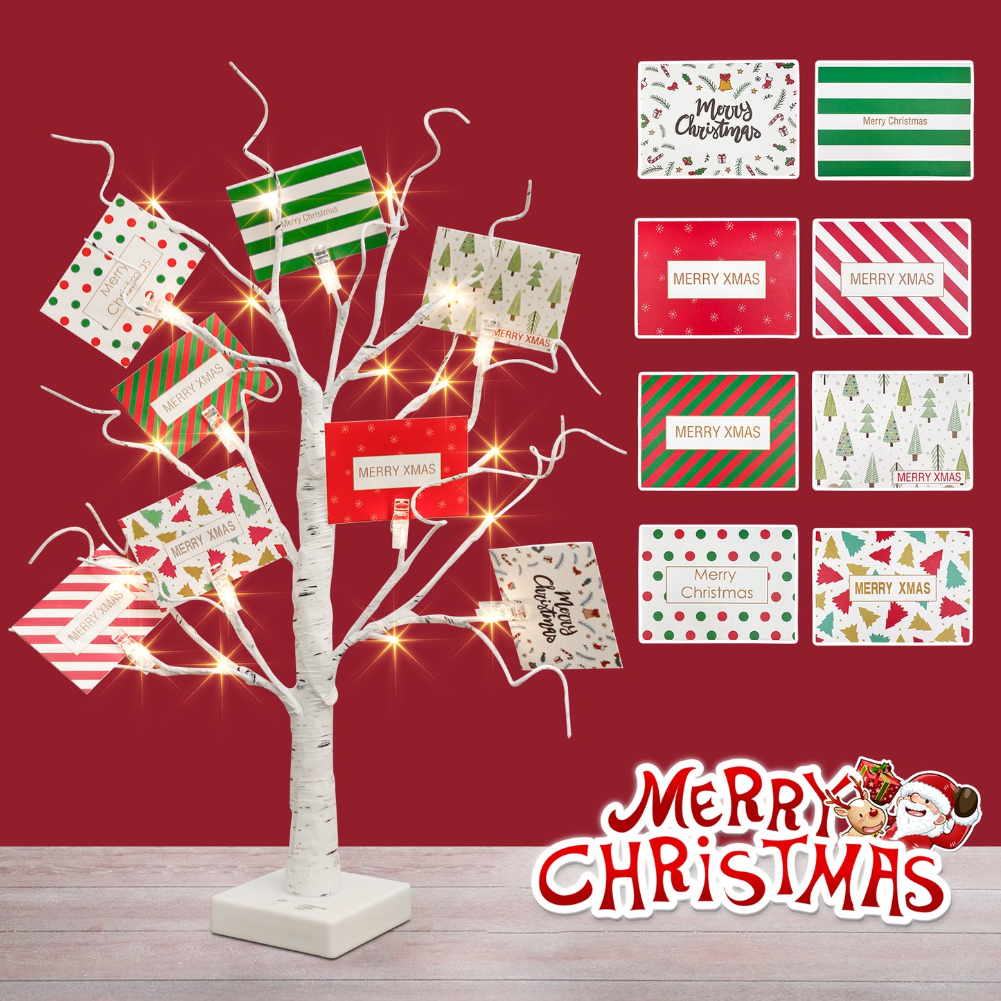 EAMBRITE Weihnachtsbaum mit Gutscheinen, Geldbaum - Geschenkhaltem