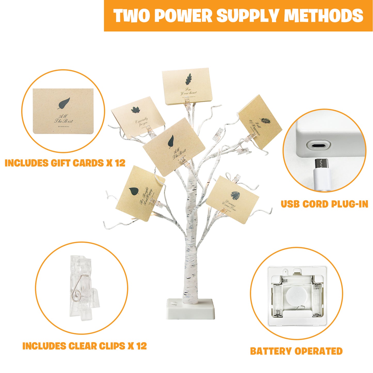 EAMBRITE Money Tree Gift Holder, Gift Card Tree 2FT 24LED