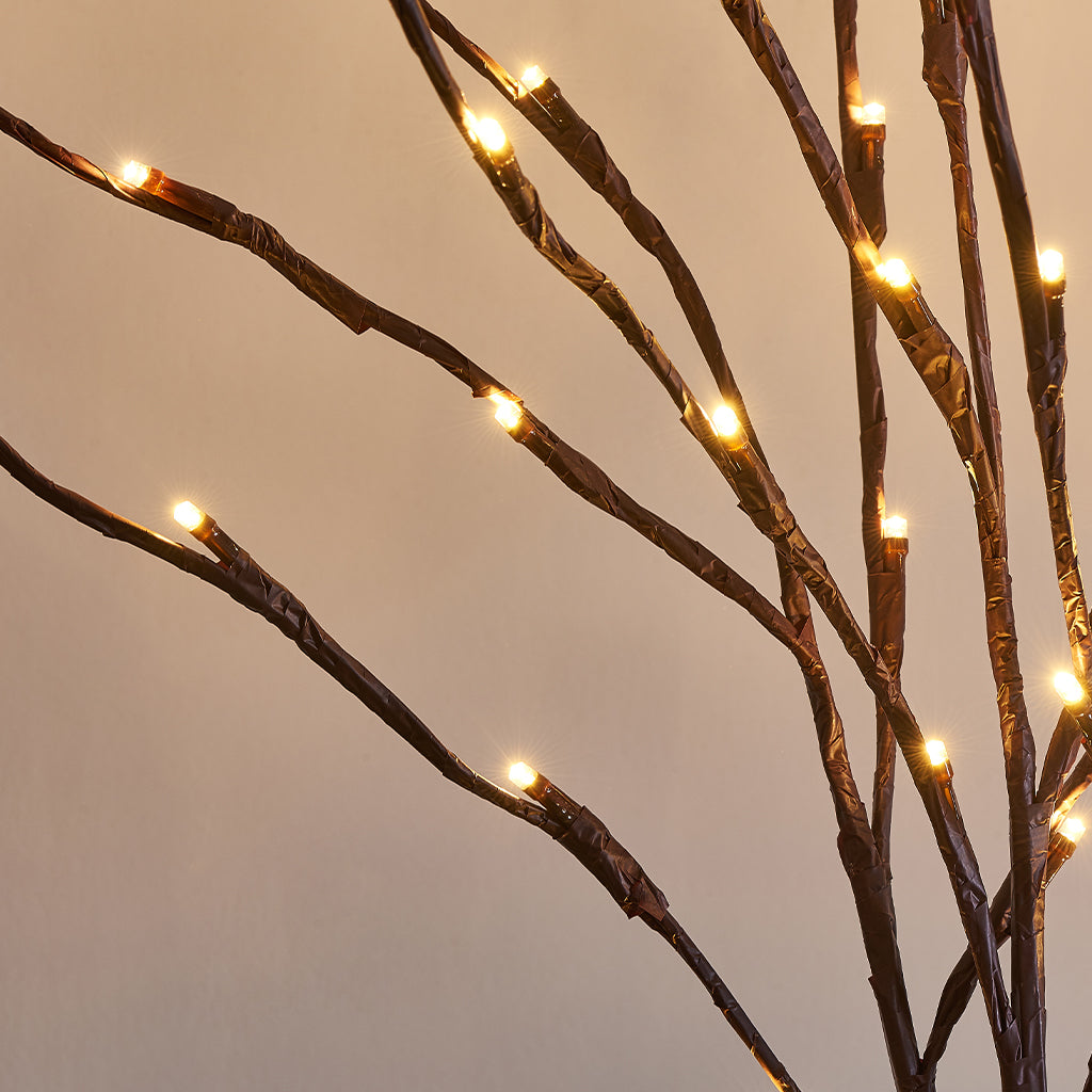 EAMBRITE 6PK Lighted Branches Brown Twig Stake
