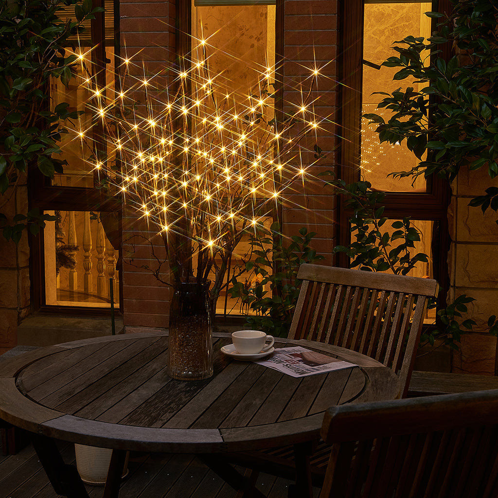 EAMBRITE 6PK Lighted Branches Brown Twig Stake