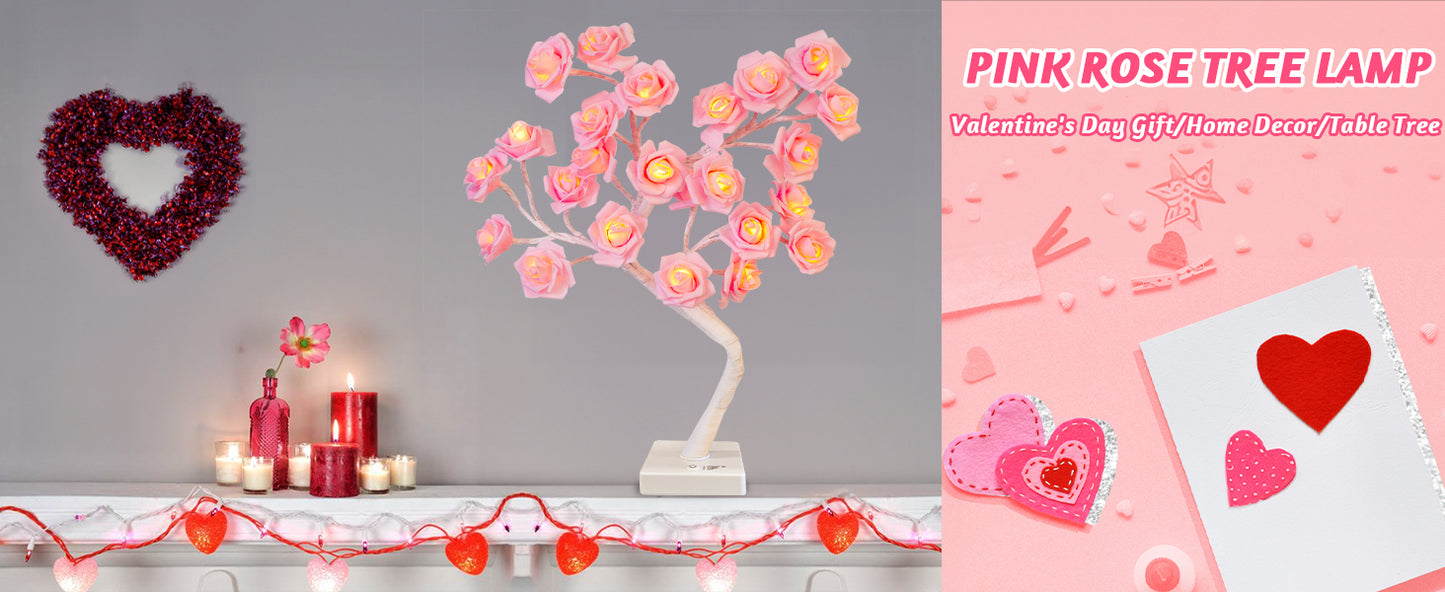 EAMBRITE Rose Flower Lamp