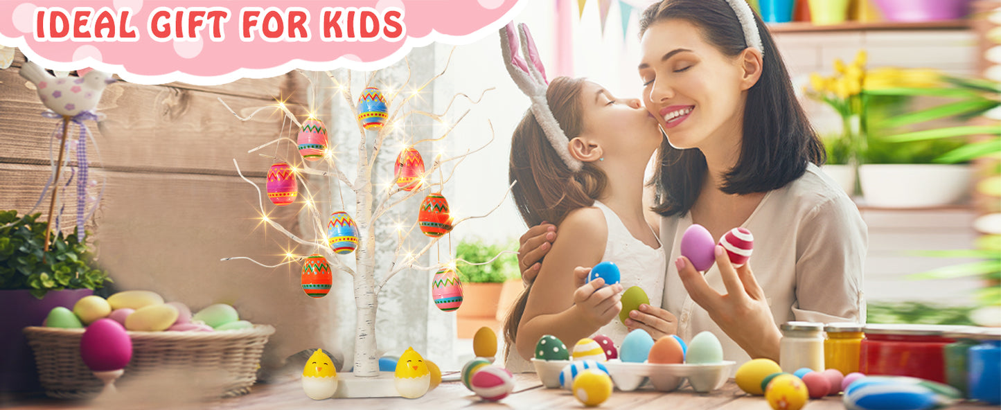Sapin de Pâques EAMBRITE avec 10 œufs décoratifs