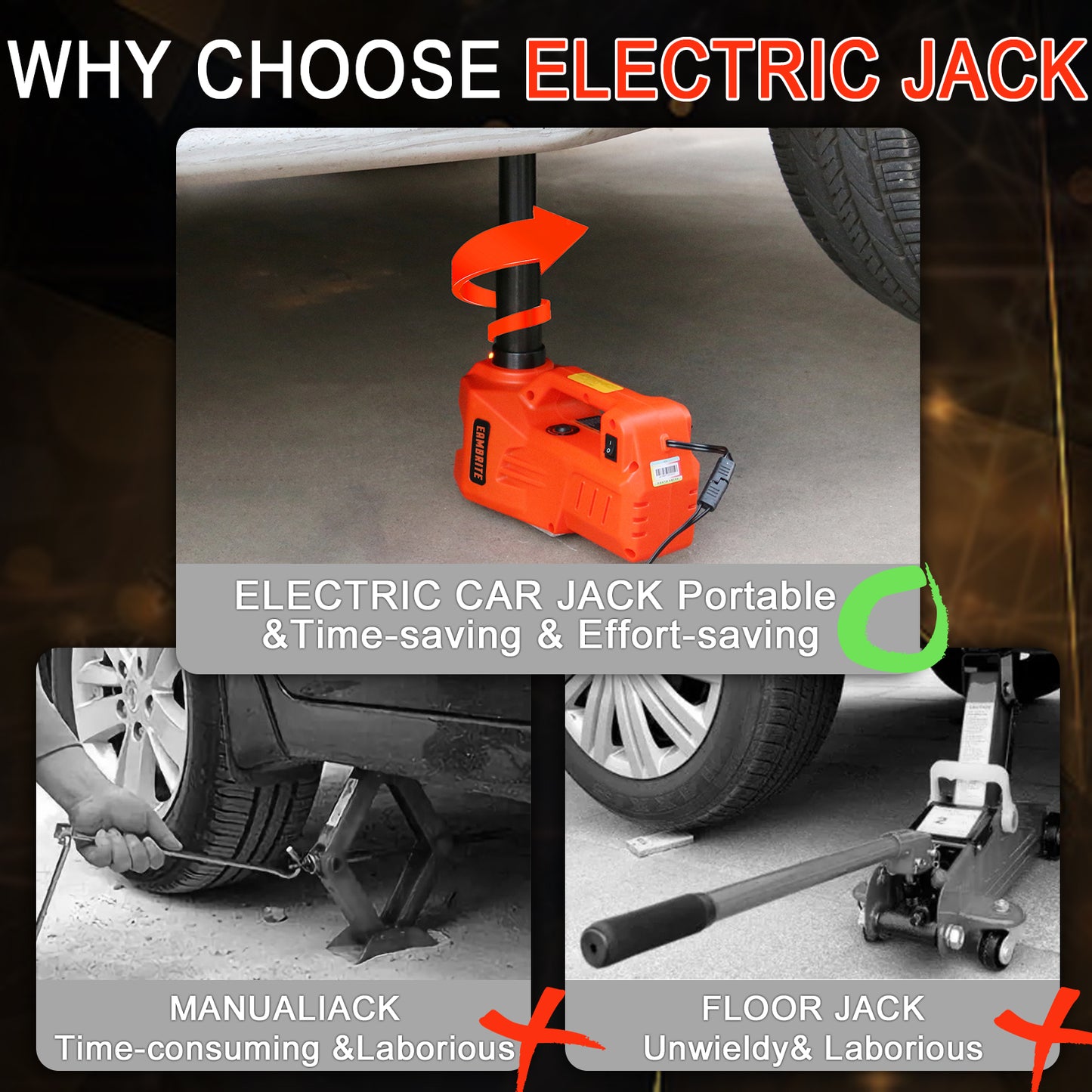 EAMBRITE elektrický vůz 12V DC 3 tuny