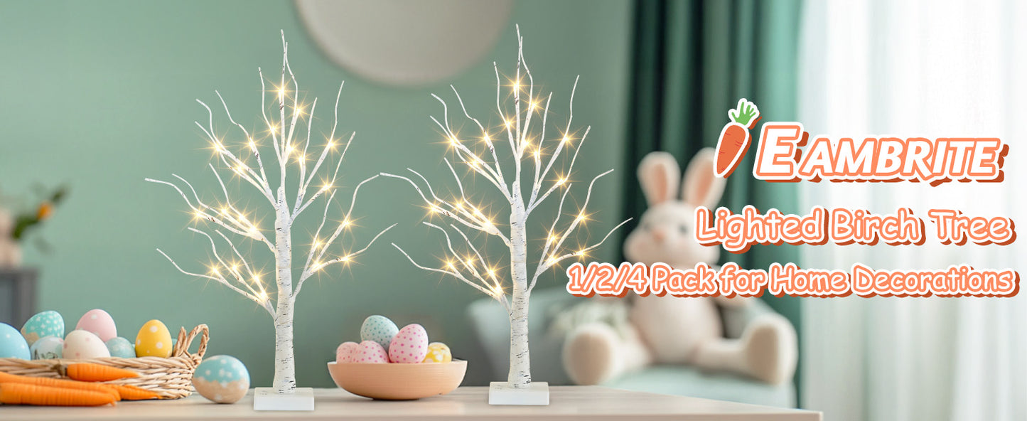 EAMBRITE 发光桦树家居春季装饰品