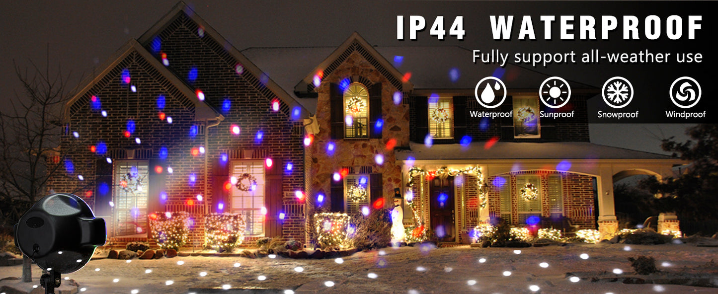 EAMBRITE Christmas Projector Lights with Remote Rotating Falling Snow Projector Show