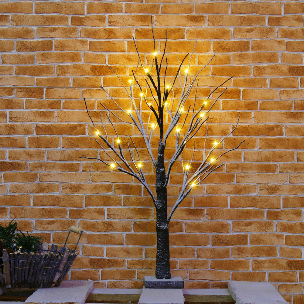 EAMBRITE drzewo bonsajowe ośnieżone o wysokości 24 cali, napędzane bateriami