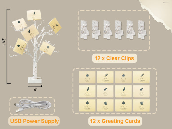 EAMBRITE Money Tree Gift Holder, Gift Card Tree 2FT 24LED