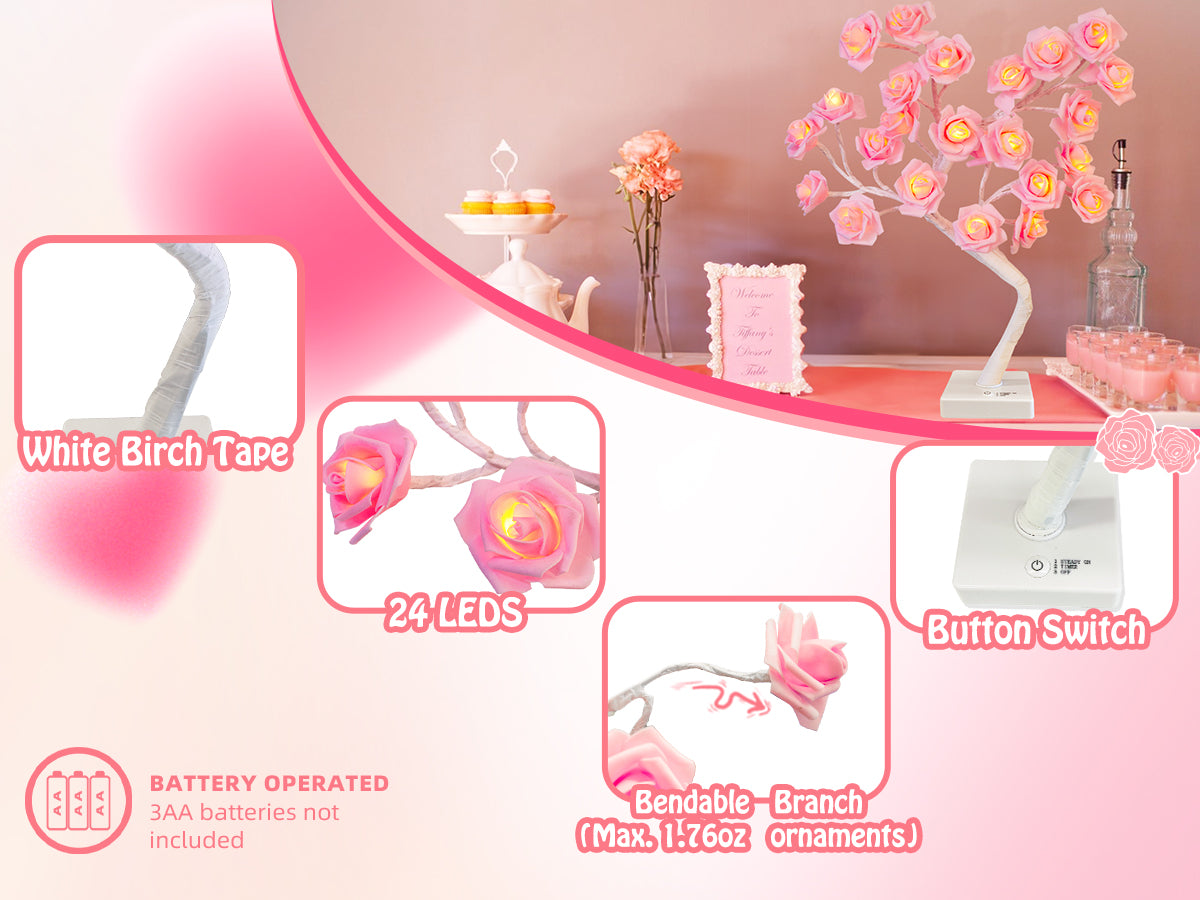 EAMBRITE Rose Flower Lamp