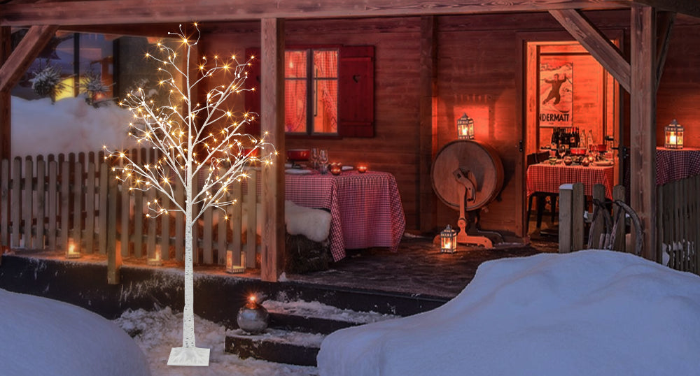 EAMBRITE 6FT Prelit Birch Tree