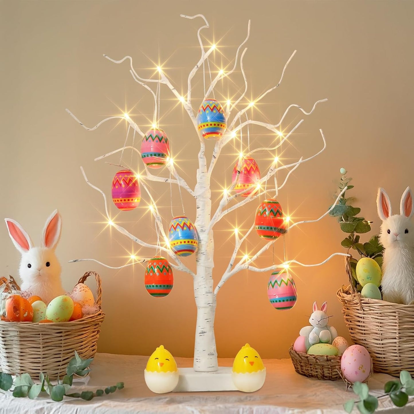 Sapin de Pâques EAMBRITE avec 10 œufs décoratifs