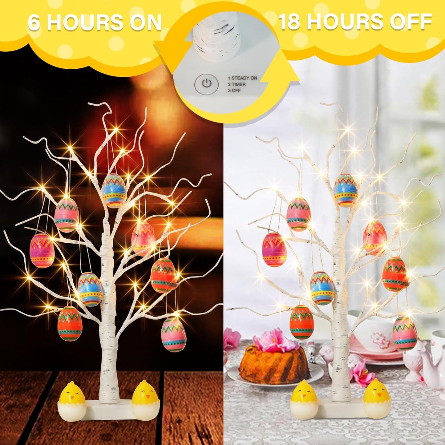 Sapin de Pâques EAMBRITE avec 10 œufs décoratifs
