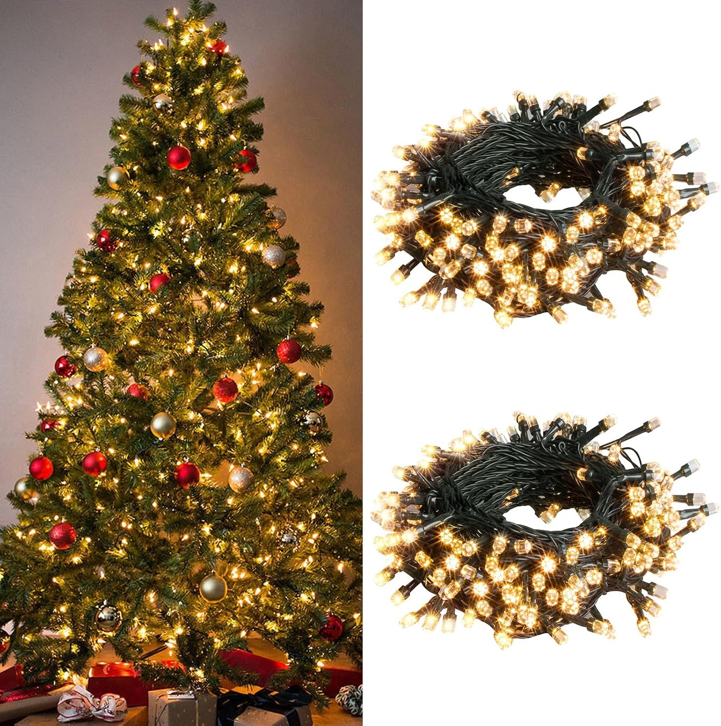TETETATA Christmas Tree Lights Warm White,