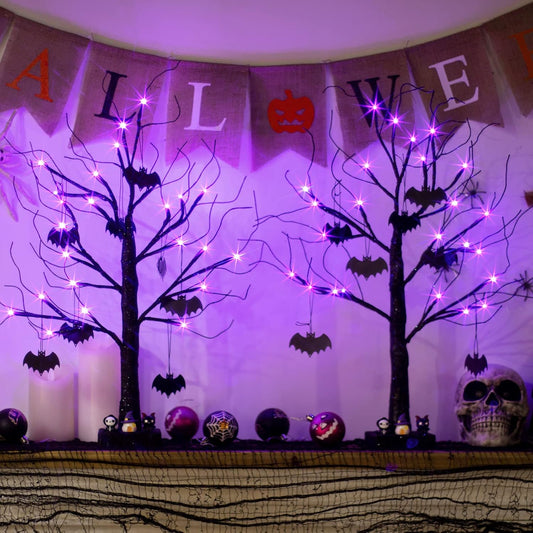 EAMBRITE Halloween Tree, Black Indoor Tabletop Tree