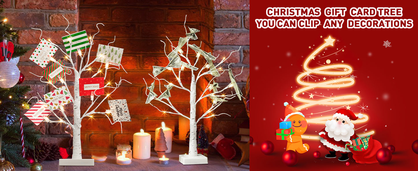 EAMBRITE Weihnachtsbaum mit Gutscheinen, Geldbaum - Geschenkhaltem
