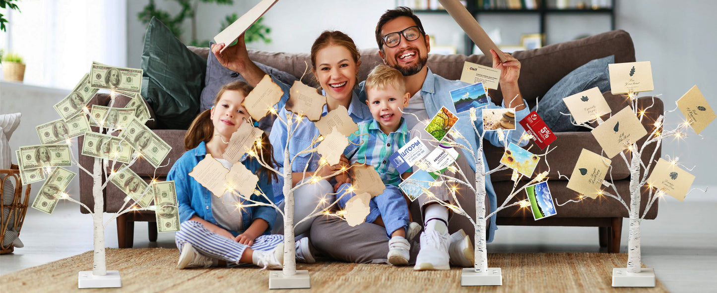 EAMBRITE Money Tree Gift Holder, Gift Card Tree 2FT 24LED