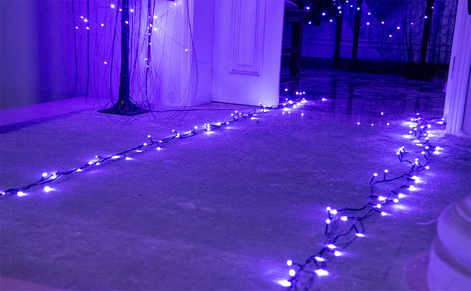 EAMBRITE 万圣节装饰 200 个 LED 万圣节灯串，带恐怖音乐