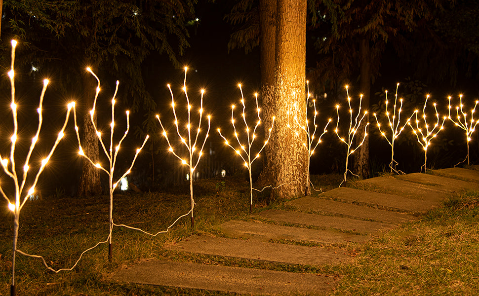  EAMBRITE Ramas Blancas Iluminadas, 30 Pulgadas, 60 LED