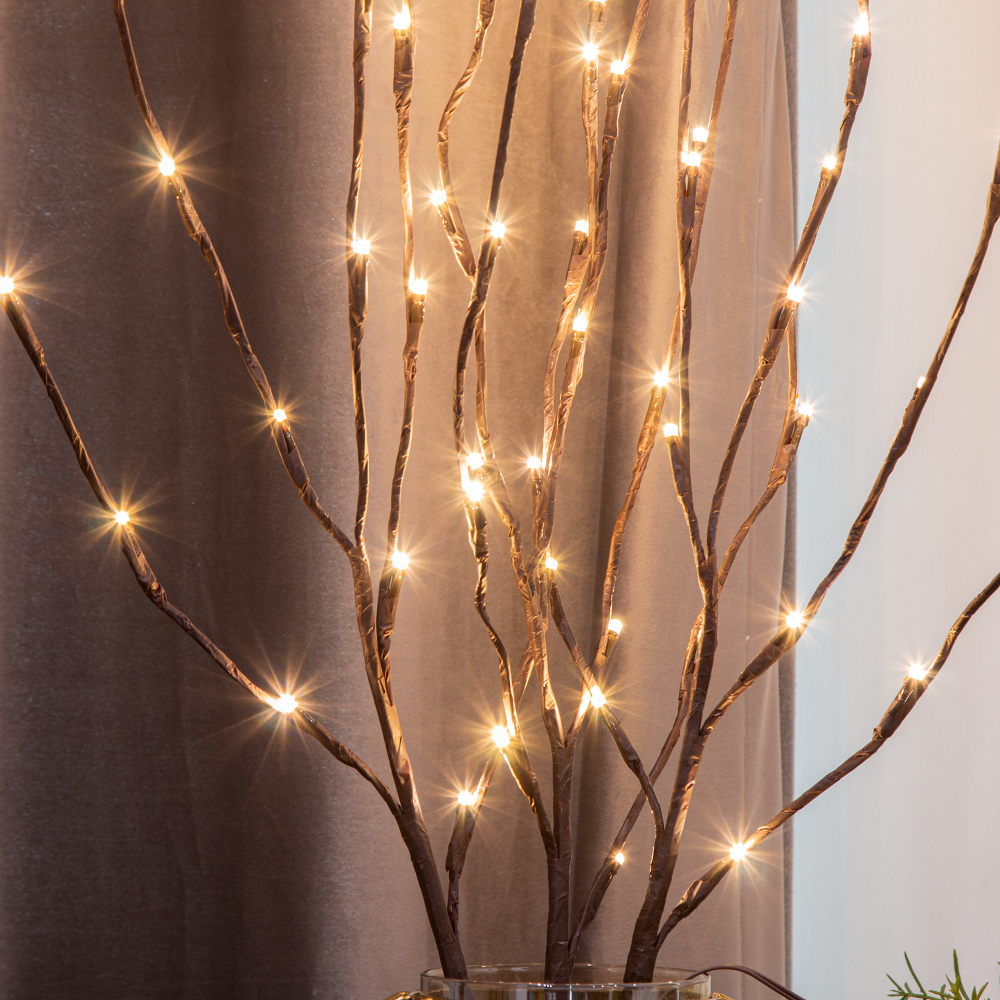 EAMBRITE 6PK Lighted Branches Brown Twig Stake