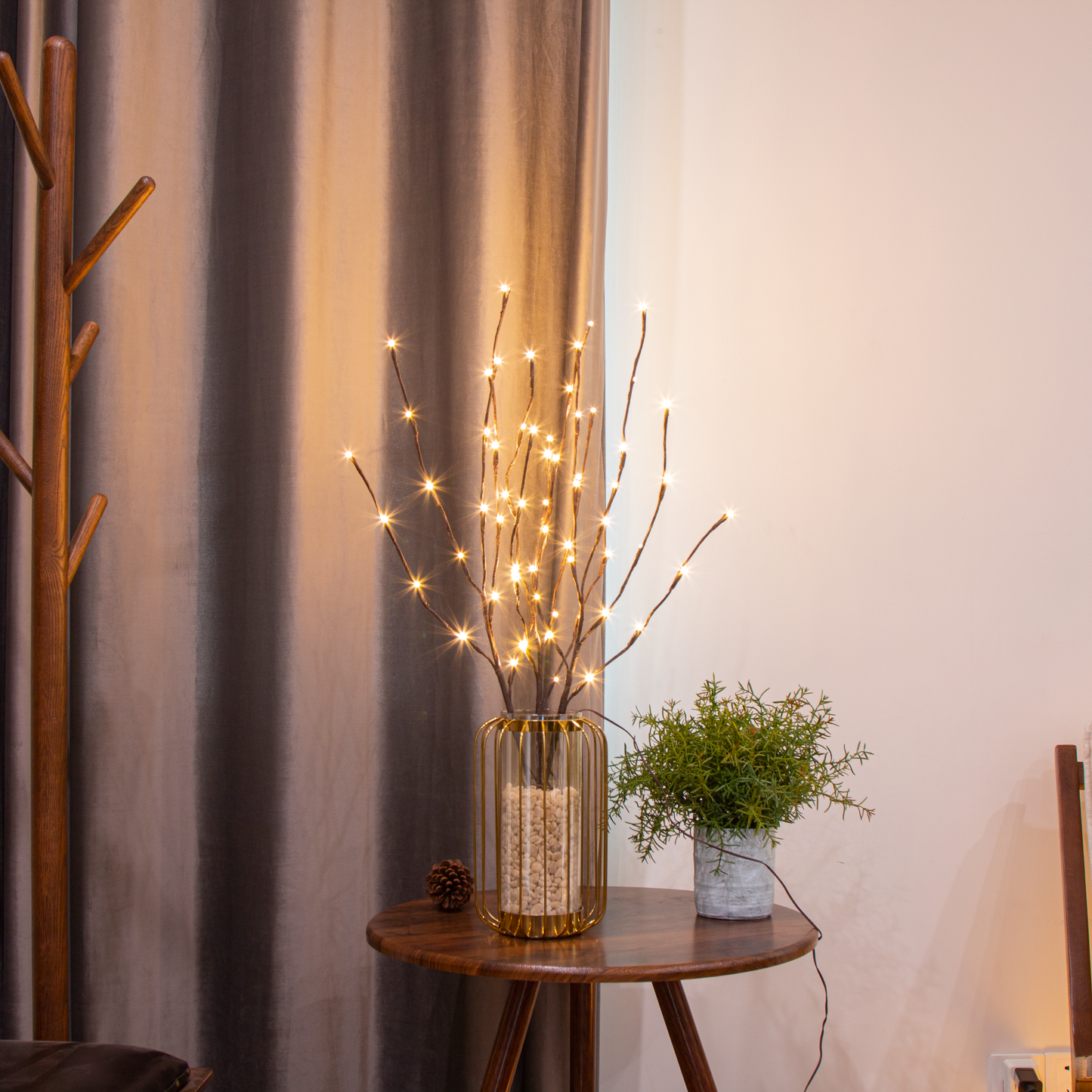 EAMBRITE 6PK Lighted Branches Brown Twig Stake