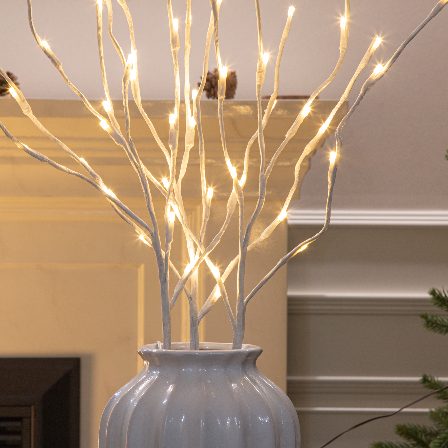  EAMBRITE Ramas Blancas Iluminadas, 30 Pulgadas, 60 LED