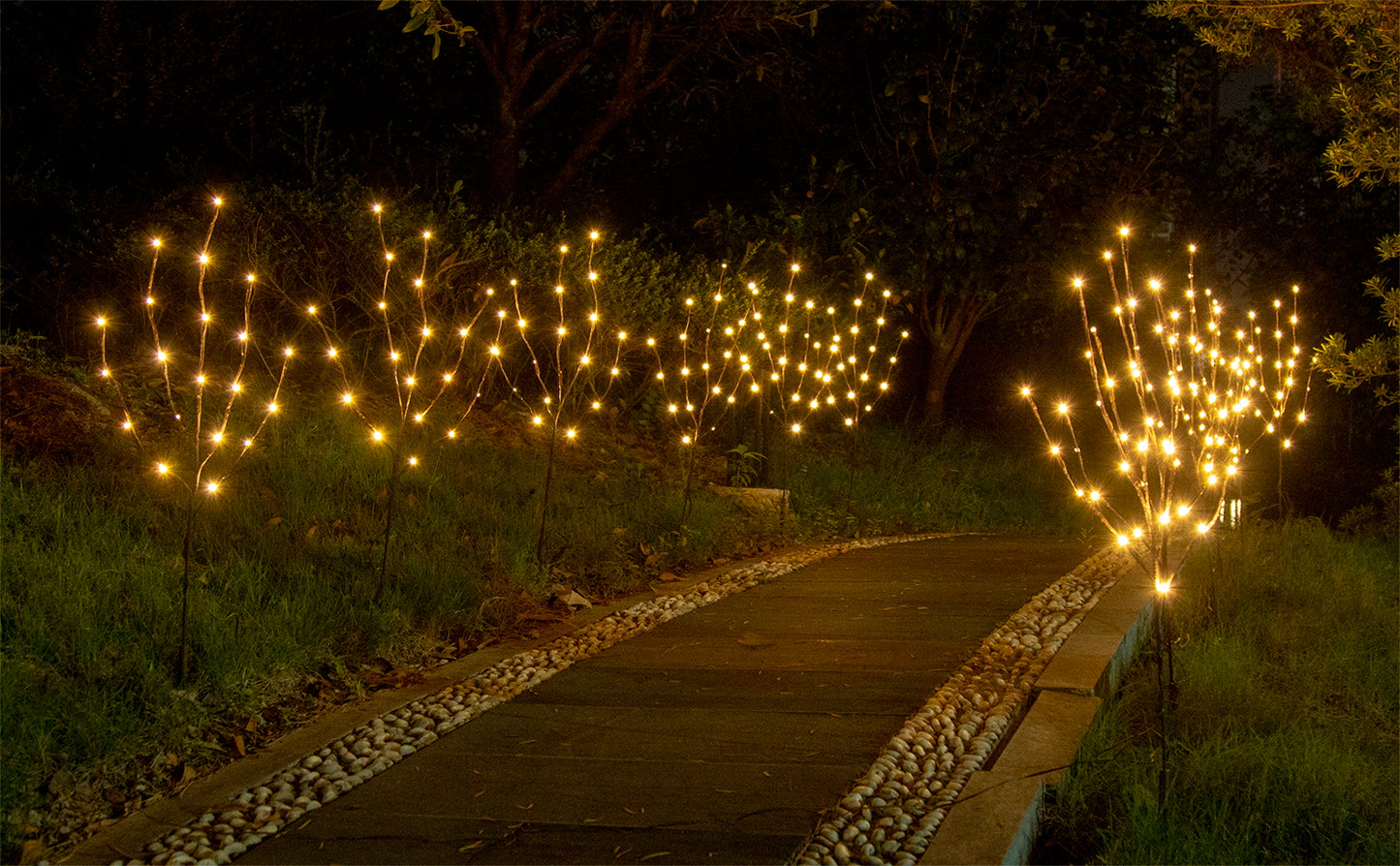 EAMBRITE 6PK Lighted Branches Brown Twig Stake